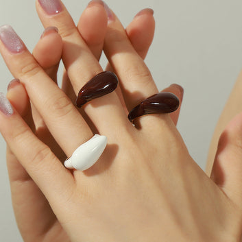 Drop-shaped Open Ring